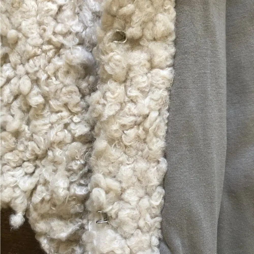 Old Navy🍁Girls’ Shag Jacket Cream Boho Comfy Size 8